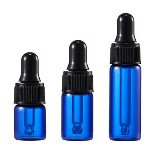 Empty Glass Eye Dropper <b>Bottle</b> With Black Screw Cap Test Sample <b>Perfume</b> Vial - Product Image 1