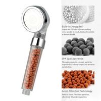 Pommeau de Douche à Double Filtre avec Micro-Jet Laser et Corps Transparent pour Douche à Main Haute Pression Usage Quotidien