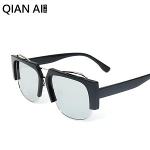 Lunettes de soleil irrégulières Qianai unisexes, monture en PC, protection UV400, type 3 verres C4-9101 - Product Image 3