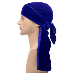 <span class=keywords><strong>Durag</strong></span> en satin rayé doré à longue queue, style chapeau de pirate, best-seller - Product Image 3