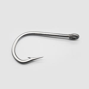 7691 1/0 # -13/0 #   Hameçons de pêche en acier à haute teneur en carbone, super grands, solides, épais, pour gros poissons, thon, appât, hameçon de pêche - Product Image 5