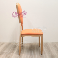 Chaises Royales Blanches en Aluminium Chromé de Luxe pour Événements, Ensemble de Mobilier d'Hôtel Pas Cher pour Mariages et Banquets, Vente en Gros