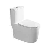 Design moderne Articles sanitaires en céramique One Piece Toilette à double chasse S-Trap Drainage pour salle de bain Vente en gros d'usine