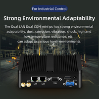 AVBS J1900 Mini PC Industriel Ordinateur Quad Core Linux Pfsense 2 Gigabit Ethernet RS232 Barebone Micro computador 4G Ram 128G SSD