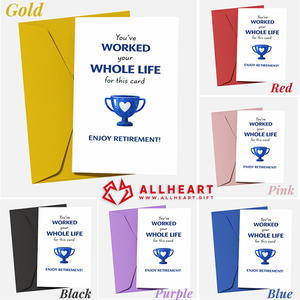 Cartes de retraite personnalisées 5x7 pouces, carte « Je t'aime » avec faible MOQ, enveloppe et autocollant inclus - Product Image 6