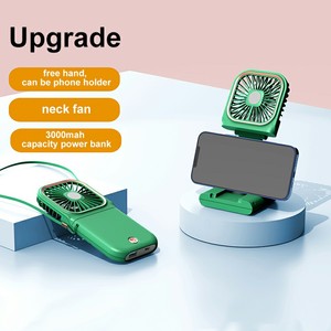 3000mAh dual-sử dụng văn phòng fan-có thể gập lại đứng, tay-miễn phí chế độ cổ, sạc nhanh ngân hàng điện W/Hiển thị kỹ thuật số cho quà tặng - Product Image 5