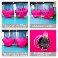 Grand modèle de ballon coeur gonflable personnalisable pour les accessoires décoratifs publicitaires de fête de mariage