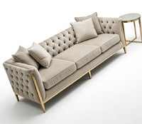 Set Furnitur Ruang VIP Toko Perhiasan Mewah Sofa Beludru Berumbai Kustom Rangka Besi Tempat Duduk Lounge Kelas Atas Interior Butik