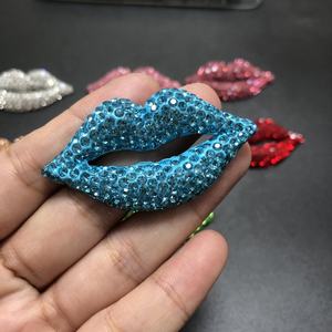 Brillante precioso completo Rhinestone boca joyería accesorios creativo labio Basura Teléfono caso decoraciones 3D Diy Handcarfts encantos - Product Image 3