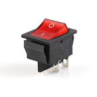 KCD4-201N interrupteur à bascule MARCHE/arrêt interrupteur DPDT LED sélecteur carré 4 broches avec lampes