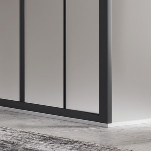 Kamalu KFN6000SN Moderna Cabina Doccia Scorrevole Doppia 70x220 Nera Senza Telaio in Acciaio Inox e Alluminio con Vetro per Hotel - Product Image 5