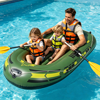 Kayak gonflable en PVC pour 2 personnes, canoë, bateau à rames, bateau pneumatique pour la pêche, la dérive, la plongée