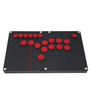 Tất cả các nút màu đỏ fightbox B1-B Arcade trò chơi điều khiển cho PC/PS/XBox/chuyển đổi màu đen Matte Acrylic Bảng điều chỉnh với Cherry Microswitch