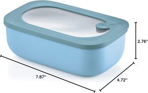 Caja de Almacenamiento Calentable - Contenedor Rectangular Cerrado - Apto para Usar en Refrigeradores y Hornos de <span class=keywords><strong>Microondas</strong></span> - <span class=keywords><strong>Medidas</strong></span> - Product Image 4