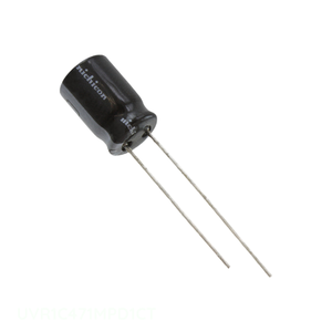 Condensador de Aluminio de Canal de Fabricante, Tipo Through Hole, 470 uF UVR1C471MPD1CT, 470UF 20% 16V, Radial TH - Product Image 1