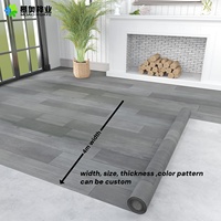 Günstiger Preis 0,7mm Holzplanken-Steinteppich Wasserdichter Kratzfester Vinyl-Bodenbelag auf Rolle für Wohnungseinrichtung