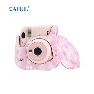 CAIUL กระเป๋าหนัง PU สะพายไหล่, เคสป้องกันกล้องสำเร็จรูปพร้อมพื้นผิวสีชมพูอุปกรณ์เสริมกล้องขนาด11/12/9/7 - Product Image 6