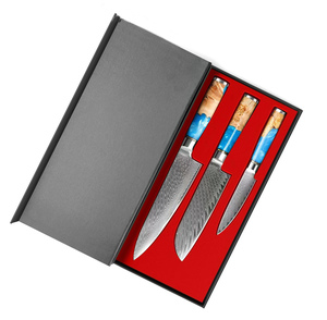 IOKO <span class=keywords><strong>Set</strong></span> di <span class=keywords><strong>Coltelli</strong></span> da Cucina Giapponesi in Acciaio Damasco a 67 Strati, Coltello da Macellaio, Trinciante e Affettatrice - Product Image 1
