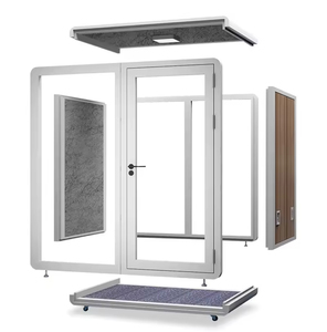 Cabine Acoustique Intérieure Insonorisée <span class=keywords><strong>en</strong></span> Structure Acier, Bureau Préfabriqué Portable, Écologique et Résistant au Feu - Product Image 6
