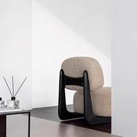 Fauteuil de salon en laine d'alpaga Wabi-sabi, canapé d'appoint en bouclette, mobilier élégant et luxueux pour hôtel, villa ou maison
