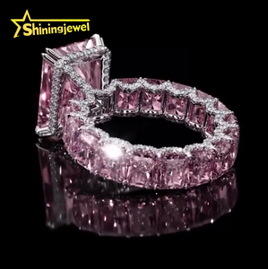 Tùy chỉnh đám cưới độc đáo đồ trang sức cô dâu 10k 14k vàng rắn IGI giấy chứng nhận trắng rạng rỡ phòng thí nghiệm kim cương Eternity ban nhạc vòng - Product Image 6