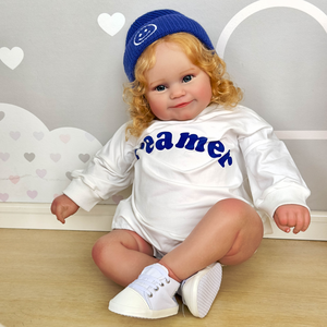 ตุ๊กตาเด็กผู้หญิงรีบอร์นขนาด 60 ซม. ราคาประหยัด รุ่นยอดนิยม Maddie ผมฝังด้วยมือ นุ่มเหมือนจริง ทำจากซิลิโคน ของเล่นเด็ก - Product Image 3