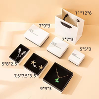 Boîte cadeau de luxe en papier personnalisée avec logo pour bijoux (bague, boucles d'oreilles, collier, pendentif) avec couvercle et base