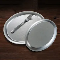Assiette ovale japonaise vintage en acier inoxydable 304, plateau à dessert, vaisselle de camping, 1 pièce