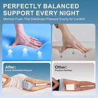 Oreiller orthopédique en mousse à mémoire de forme pour l'élévation des jambes, pour la sciatique, le genou, confortable, en forme de H, repose-jambes pour dormir, coussin pour le genou
