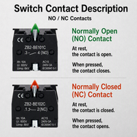 Interrupteur à bouton rotatif à deux positions avec voyant LED, sélecteur rotatif à 3 voies pour l'alimentation des machines