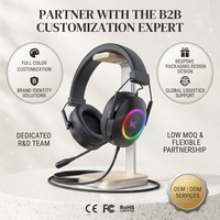 Headset Gaming Over-Ear Peredam Kebisingan OEM ODM dengan Bahan Metal, Bantalan Kulit, dan Codec untuk Mobile PC