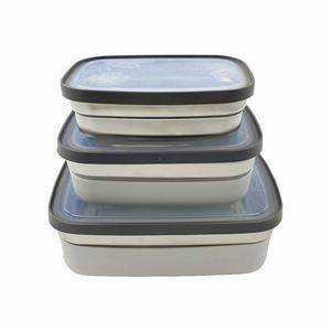 Contenedor de Alimentos de Acero Inoxidable, Lonchera Cuadrada con Tapa de Cierre a Presión, Apta para Microondas, para Preparación de Comidas y Uso en Exteriores - Product Image 4