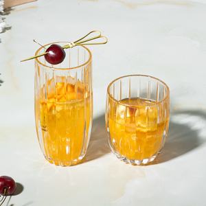 แก้ววิสกี้แบบโบราณสองชั้นหินแก้วแก้ววิสกี้ทรงสูง - Product Image 2