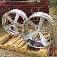 Jantes forgées SJ haut de gamme 2 pièces brossées 20 22 24 pouces 5x120 pour Cadillac Deville Chevy Chevelle Classic Muscle Car