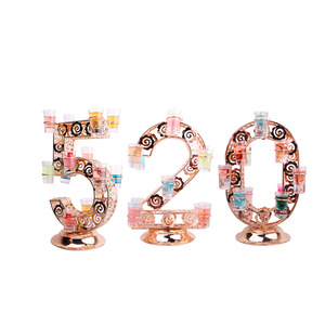 Soporte para Vasos de Cóctel 1314 con Luces LED, para Fiestas de Cumpleaños, Bares, KTV, Discotecas, Decoraciones, Soporte Reutilizable de Alambre de Hierro - Product Image 5