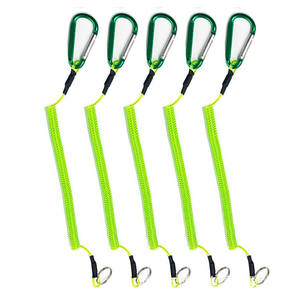 เชือกนิรภัยสีน้ำเงินพร้อมคาราบิเนอร์ สายตกปลาความแข็งแรงสูง 1 ม. สำหรับเหยื่อตกปลาและคีม - Product Image 3