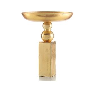 Cuenco de plata de aluminio de alta calidad para decoración del hogar con base cuadrada Pedestal de metal Cuenco para servir frutas - Product Image 6