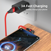 Kabel USB magnetik 3 in 1 | Universal, rotasi 540 derajat 3in1 A ke C ke mikro to i-product 3A kabel Data pengisian cepat