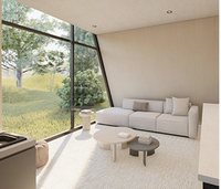 Maison triangulaire préfabriquée de luxe en structure acier JHCE, villa à deux étages, hôtel, véranda