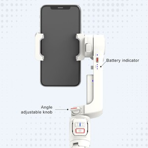 Stabilisateur Gimbal anti-vibrations, perche à selfie télescopique, rotation à 360°, support trépied pour smartphones jusqu'à 6,5 pouces - Product Image 4