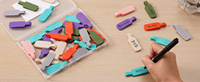 Étiquettes de cordon en nylon auto-adhésives de vente chaude étiquettes de boucle de crochet de gestion de câble inscriptibles multicolores écologiques pour ordinateur