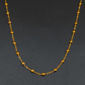 Collar de Cadena de Acero Inoxidable Hipoalergénico, Sin Decoloración, Oro Real de 18k, Oro Sólido, para Hombres, Mujeres y Niños - Product Image 3