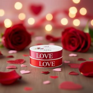 Rubans en satin élégants de 2 cm * 22,5 m, imprimés LOVE, en soie, pour messages personnalisés de la Saint-Valentin, bobine de ruban - Product Image 3