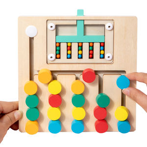 Jeu de puzzle éducatif en bois pour enfants, labyrinthe d'apprentissage cognitif à 5 couleurs, pour garçons et filles de 5 à 7 <span class=keywords><strong>ans</strong></span> - Product Image 1