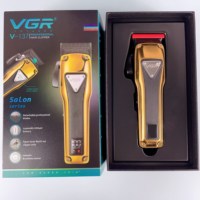 Tondeuse à cheveux sans fil professionnelle VGR V-137 à double lame USB pour hommes, utilisable sur le corps