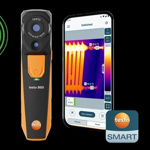 Caméra thermique infrarouge intelligente Testo 860i avec connectivité application pour la mesure et l'analyse de la température - Product Image 1
