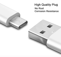 Câble Micro USB en cuivre pur et TPE de 3 pieds, câble de charge rapide V8 pour téléphone portable Android