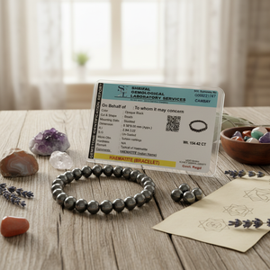 8mm Gemstone <b>Bracelets</b> Elastic Hematite Agate Crystal <b>Chakra</b> Healing Pattern Certified with Card semi-precious stone craft - Product Image 3