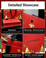 Sac en papier de luxe écologique en cuir, personnalisé pour l'impression offset, idéal pour les cadeaux d'affaires et l'emballage artisanal de Noël