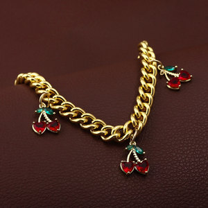 Kadınlar küçük kiraz kalp çok çanta kolye çanta dekorasyon uzatma zinciri anahtarlık - Product Image 5
